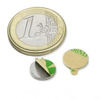 Δίσκος μαγνήτης (με αυτοκόλλητο) Ø 10 mm, ύψος 1 mm 1τεμ